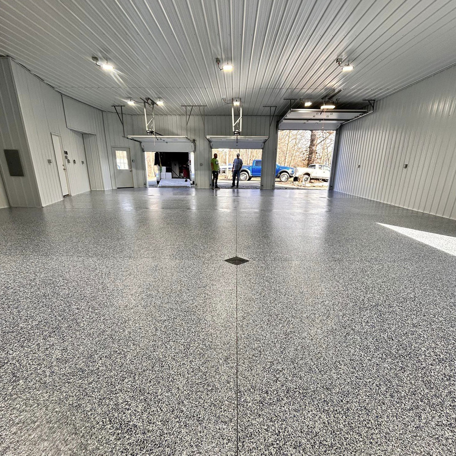 Concrete floor after coating