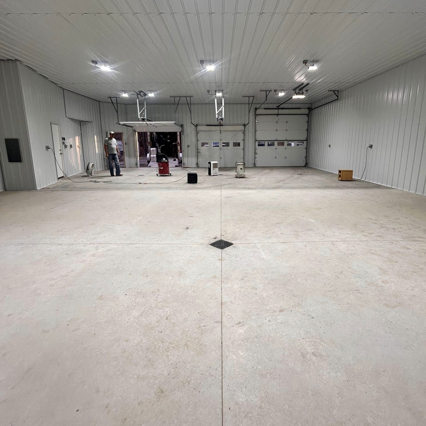 Concrete floor before coating